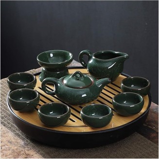 Tea Set China Travel Kung Fu Tea Set Ceramic Portable Portable Tea Cup Porcelain Blanket Bowl Tea Cup Ceremony Teapot Coffee Tea Service (Color : C)