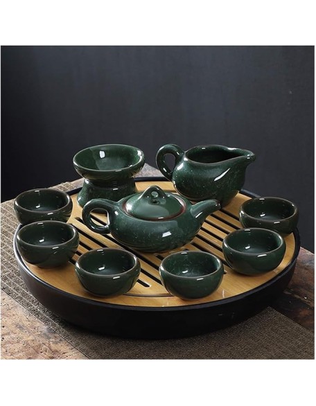 Tea Set China Travel Kung Fu Tea Set Ceramic Portable Portable Tea Cup Porcelain Blanket Bowl Tea Cup Ceremony Teapot Coffee Tea Service (Color : C)