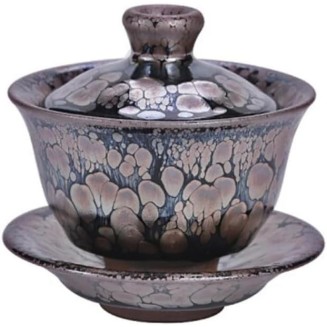 170ml Jian Zhan Chinese Gaiwan Great Glaze Teaset Elegant China Tea Cup Teaware Tureen Lid Bowl