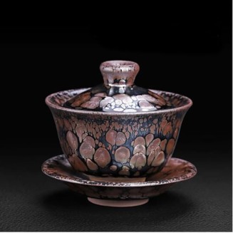 170ml Jian Zhan Chinese Gaiwan Great Glaze Teaset Elegant China Tea Cup Teaware Tureen Lid Bowl