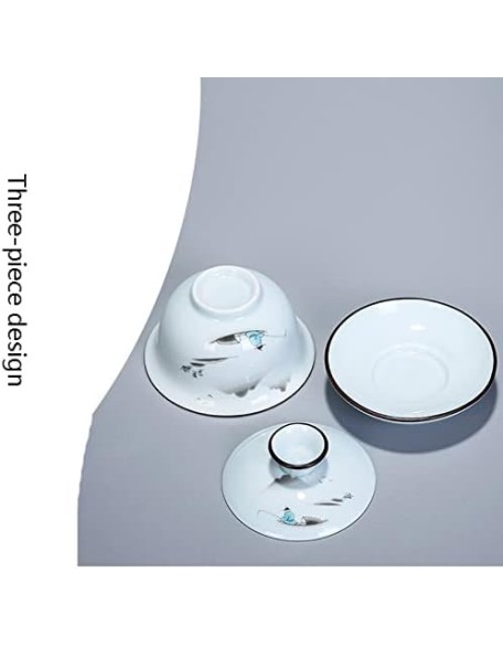 Tea Set Ceramic Portable Teapot Set Travel Gaiwan Tea Cups of Tea Ceremony Teacup Fine Gift with Travel Bag