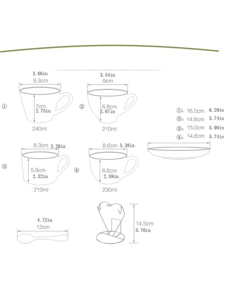 Coffee Mug British Coffee Mug Afternoon Tea Cup Gold-rimmed Simple Tea Set European Court Coffee Cup Saucer Spoon 2-piece Set (I) (B)