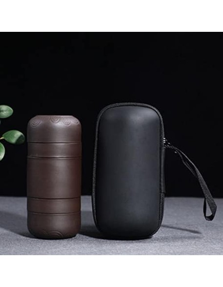 Porcelain Chinese Tea Set, Travel Ceramic Tea Pot Set Chinese Teapot, 1 Pot Cups Porcelain Teacup with Tea Infuser Portable Bag Travel Tea Set for Outdoor Picnic Teaware Sets (C) Tea (E)