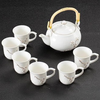 Tea kettle 7 Pcs/set Exquisite Ceramic Tea Sets Handmade Kettles Tea Cups Porcelain Teapot Chinese Teaware Drinkware Tea Ceremony Teapot (Color : D) (Color : C, Size : Onesize) (C Onesize)