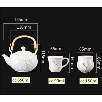 Tea kettle 7 Pcs/set Exquisite Ceramic Tea Sets Handmade Kettles Tea Cups Porcelain Teapot Chinese Teaware Drinkware Tea Ceremony Teapot (Color : D) (Color : C, Size : Onesize) (C Onesize)