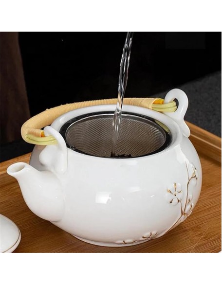 Tea kettle 7 Pcs/set Exquisite Ceramic Tea Sets Handmade Kettles Tea Cups Porcelain Teapot Chinese Teaware Drinkware Tea Ceremony Teapot (Color : D) (Color : C, Size : Onesize) (C Onesize)