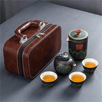 Porcelain Chinese Tea Set, Glass Teapots Porcelaintea Tea Sets Items Glass Matcha Whisk Mug Cups Ceremony Pots Kitchen Utensils Travel Ceramic Sake Mugs Travel Tea Set Teaware Sets (Blue) Te (Black)
