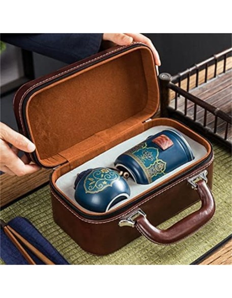 Porcelain Chinese Tea Set, Glass Teapots Porcelaintea Tea Sets Items Glass Matcha Whisk Mug Cups Ceremony Pots Kitchen Utensils Travel Ceramic Sake Mugs Travel Tea Set Teaware Sets (Blue) Te (Black)