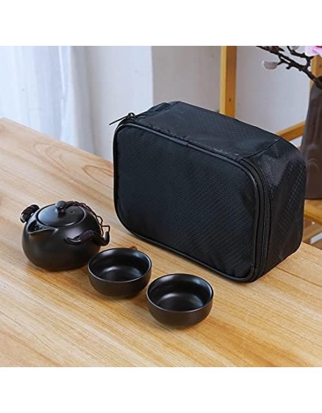 Porcelain Chinese Tea Set, Ceramic teapot Kettle gaiwan Chinese Travel Ceramic Tea Cup for Puer Chinese Tea Pot Portable Tea Set drinkware Travel Tea Set Teaware Sets (Color : 03) (6) Tea se (12)