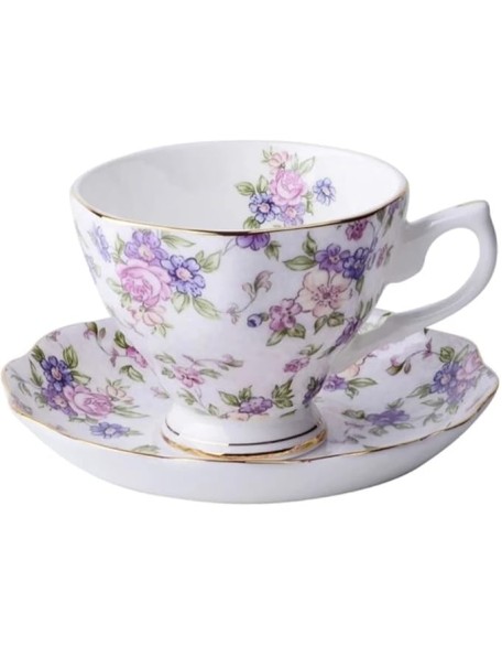 Dishes Coffee Cup Gold Frame Bone China Cup Cup & Saucer Set English Afternoon Cup Tea Cup Coffee Utensils Luxury Tea Set (Color : K) (B)