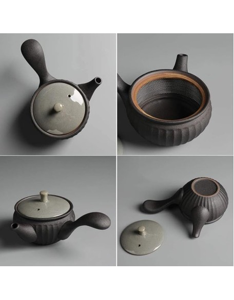 Tea Set Tea Cups Teapot Set Teapot Sets Chinese Handmade Teapot Healthy Ceramics with Tea Tray and Tea Jar Good Business Gifts Tea Cup Set Tea Pot Set Coffee Cup Set (A 1set)