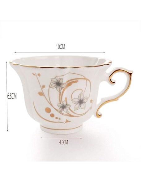 Tea Table Teapot Sets,Tea Set Handmade Chinese,Porcelain Teapot,Creative Ceramic Tea Cups,European Bone China Coffee Cup Set English Style Garden 1 Piece Set Tea Cup