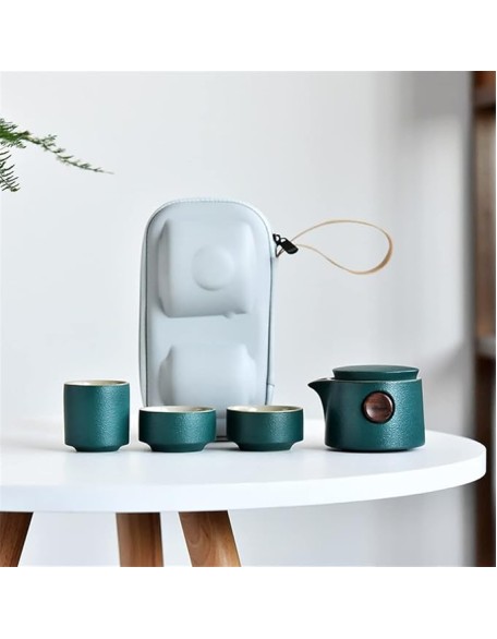 Tea Set Ceramic Portable Teapot Outdoor Travel Gaiwan Kettle Office Teacups TeaSet Dinkware Office