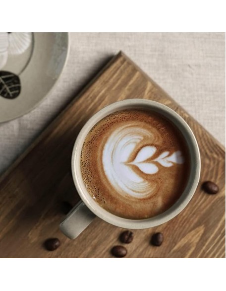 Drinking Cup Handmade Coffee Cup with Saucer Set Latte Latte Coffee Cup Retro Afternoon Tea Cup Office Mug Water Cup Coffee Mug (Grey) (Gold)