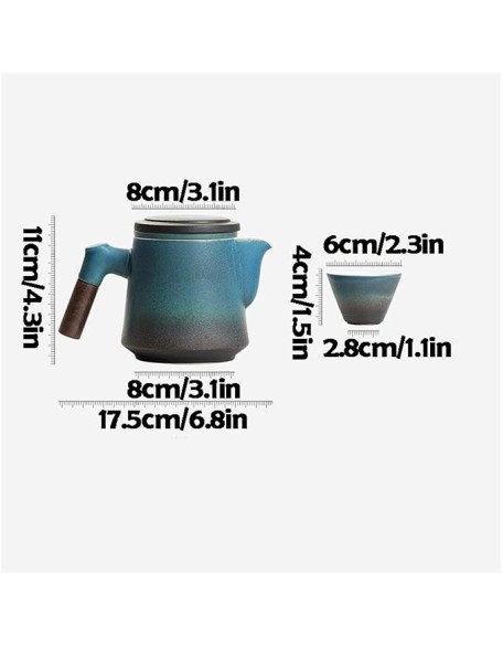 Tea Pot Sets Ceramic Tea Sets Classic Kungfu Tea Sets Portable Travel Tea Set with Teapot Teacups and Travel Bag Suitable