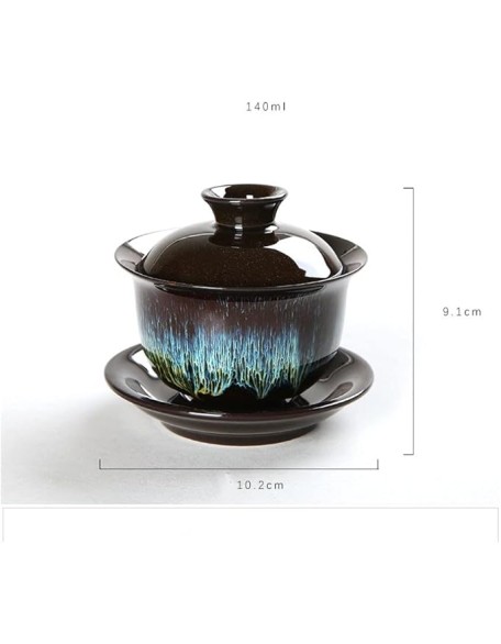 Tea Set, Chinese Tea Set gongfu Tea Set teapot Set Japanese Tea Set Ceramic Kungfu Tea Set,Creamer Pitcher and Teaspoons,Portable Travel Tea Set with Teapot,Teacups
