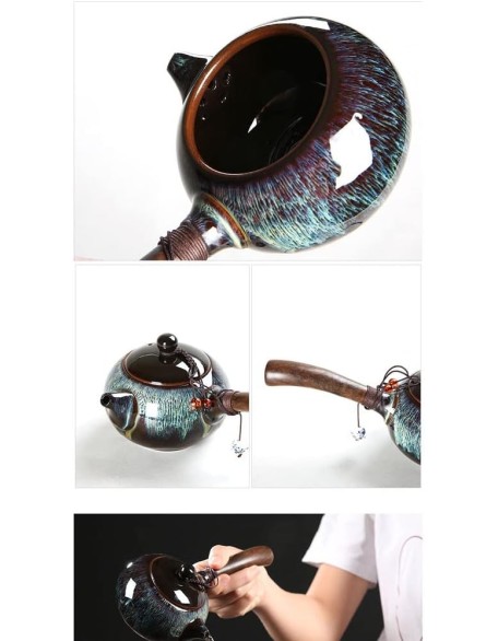 Tea Set, Chinese Tea Set gongfu Tea Set teapot Set Japanese Tea Set Ceramic Kungfu Tea Set,Creamer Pitcher and Teaspoons,Portable Travel Tea Set with Teapot,Teacups