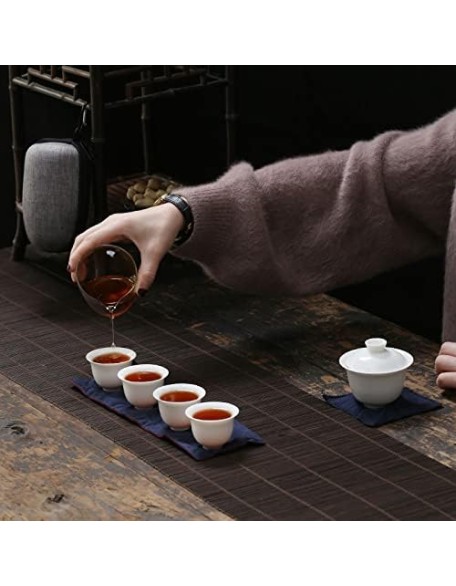 Ceramic Teacup Set TANGPIN Ceramic teapots gaiwan teacups Chinese teaware Portable Travel Tea Sets with Travel Bag Coffee Set Tea Coffee Pot Cups