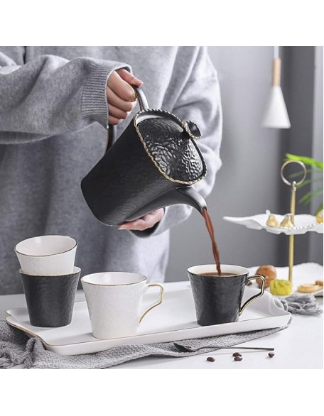 Tea Set/Tea Pot Set Ceramic Tea Set Household Coffee Cup Afternoon Tea Set Chinese Set (B) (1)