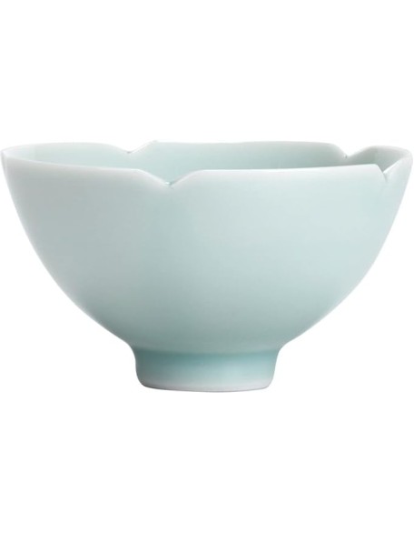 4Pc 65Ml Creativity Hutian Kiln Misty Ceramic Tea Bowl Sunflower Celadon Cup Kung Fu Set