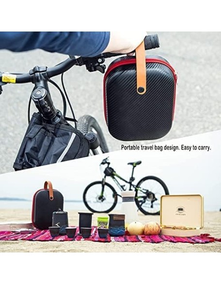 Tea Set Portable Tea Set Ceramic Travel Tea Set of 7 with Teapot Teacups Caddy Infuser Travel Bag for Tea Chinese Ceramic Tea Set