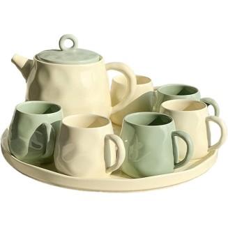 Tea Sets Household Tea Set Fashionable teapot Ceramic Water Set with Cup Household Cup Living Room Water Cup Kettle Teacup Cup Tea Set Teapot Set
