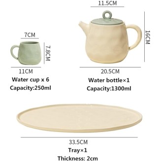 Tea Sets Household Tea Set Fashionable teapot Ceramic Water Set with Cup Household Cup Living Room Water Cup Kettle Teacup Cup Tea Set Teapot Set
