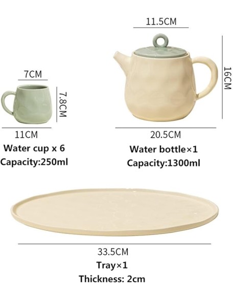 Tea Sets Household Tea Set Fashionable teapot Ceramic Water Set with Cup Household Cup Living Room Water Cup Kettle Teacup Cup Tea Set Teapot Set