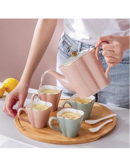 Tea Sets Tea Cup Kettle Ceramic Cup Family Set Water Cup Water Set Tea Set Home Living Room Teapot Set