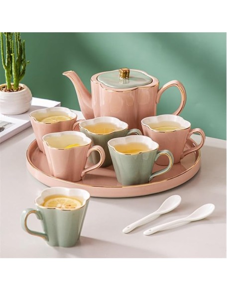 Tea Sets Tea Cup Kettle Ceramic Cup Family Set Water Cup Water Set Tea Set Home Living Room Teapot Set