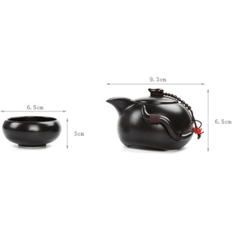 Tea Set, Chinese Tea Set Kung Fu Tea Set Ceramic Portable Teapot Porcelain Teaset Gaiwan Tea Cups of Tea Ceremony Tea Tool (White 22 * 14 * 9cm) (Green 22 * 14 * 9c
