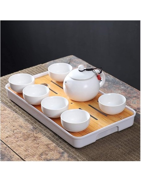 Tea Set, Tea Set Kung Fu Tea Set Set China Travel Kung Fu Tea Set Ceramic Portable Tea Cup Porcelain Covered Bowl Tea Cup Tea Ceremony (U) (H)