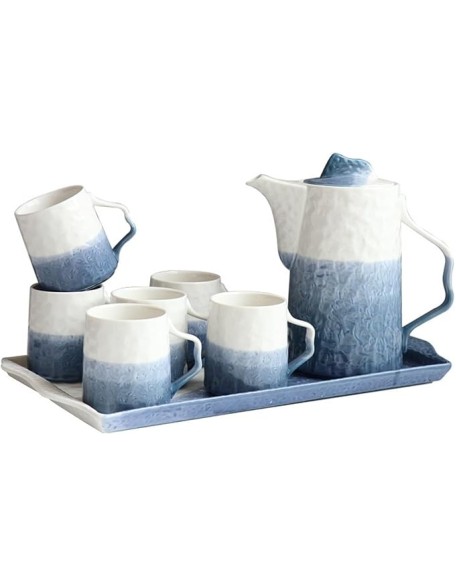 Tea Sets Ceramic Kettle Set Household Heat-Resistant Tea Cup Set Living Room Cold Kettle Tea Set Water Cup Teapot Set