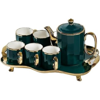 Tea Sets Ceramic Water Set Cup Set for Home Living Room teapot Tea Cup Gift Box Tea Set for Any Occasion Teapot Set