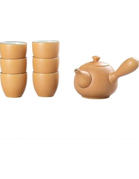 European Ceramic Tea Sets, Business Coffee Cup Set Chinese Style Kung Tea Set 6 Tea Cup 1 Teapot Heat Resistant Porcelain Ceramics for 6 Person Home Office Tea Dinner Set