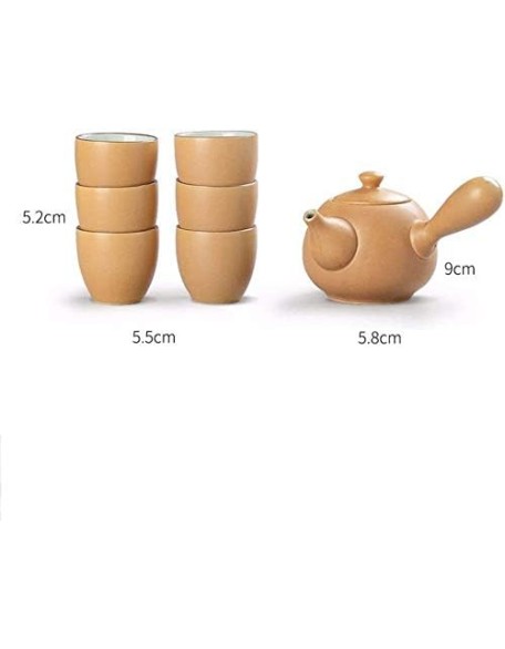 European Ceramic Tea Sets, Business Coffee Cup Set Chinese Style Kung Tea Set 6 Tea Cup 1 Teapot Heat Resistant Porcelain Ceramics for 6 Person Home Office Tea Dinner Set