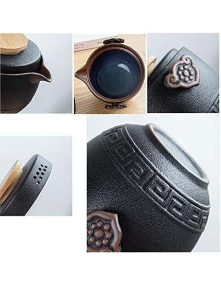 Tea Set, Travel Ceramic Portable Tea Set, Tea Cups Set, with Portable Tea Bag, Chinese Ceramic Tea Set