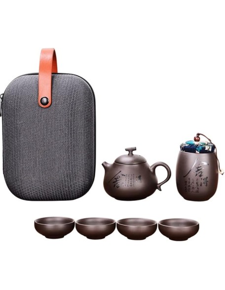 Ceramic Teapot Kettle Gaiwan Chinese Travel Ceramic Tea Cup for Puer Chinese Tea Pot Portable Tea Set