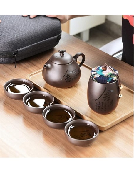 Ceramic Teapot Kettle Gaiwan Chinese Travel Ceramic Tea Cup for Puer Chinese Tea Pot Portable Tea Set