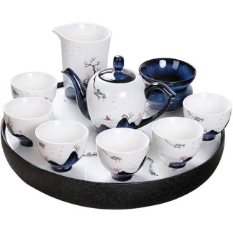 Tea Set Coffee Cup Set Tea Cup Set 10 Pieces Ceramic Tea Set Simple Exquisite Teapot Kettles Tea Cup Chinese Tea Set Chinese Teaware Set，10 Pieces