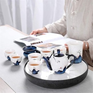 Tea Set Coffee Cup Set Tea Cup Set 10 Pieces Ceramic Tea Set Simple Exquisite Teapot Kettles Tea Cup Chinese Tea Set Chinese Teaware Set，10 Pieces
