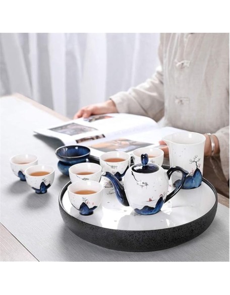 Tea Set Coffee Cup Set Tea Cup Set 10 Pieces Ceramic Tea Set Simple Exquisite Teapot Kettles Tea Cup Chinese Tea Set Chinese Teaware Set，10 Pieces