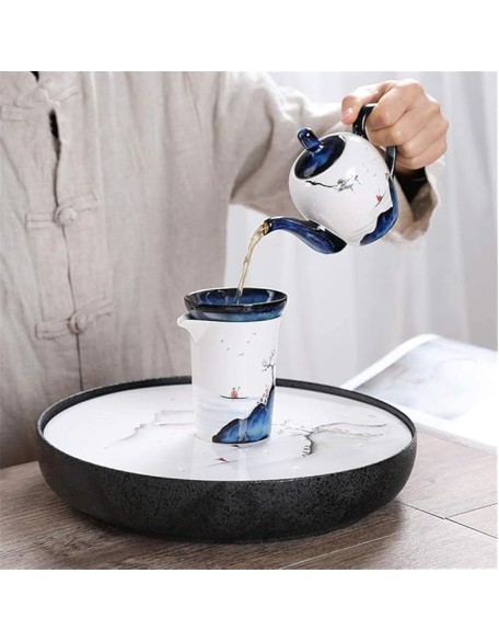 Tea Set Coffee Cup Set Tea Cup Set 10 Pieces Ceramic Tea Set Simple Exquisite Teapot Kettles Tea Cup Chinese Tea Set Chinese Teaware Set，10 Pieces