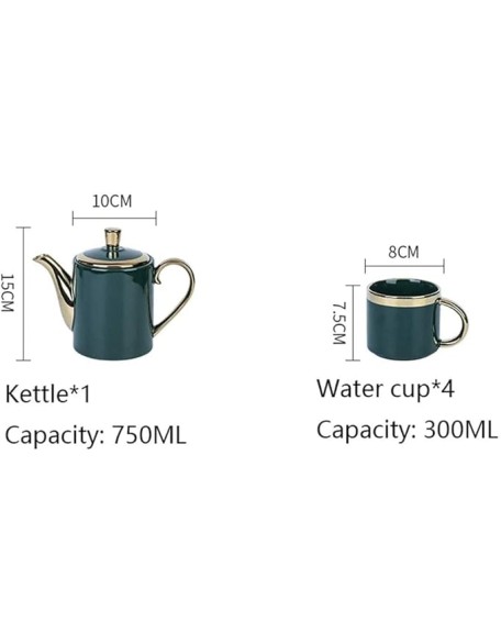 Tea Set Coffee Cup Set Tea Cup Set 6pcs Ceramic Coffee Tea Set Nordic Phnom Penh 4 Cup Water Ware Decoration Teacup Set