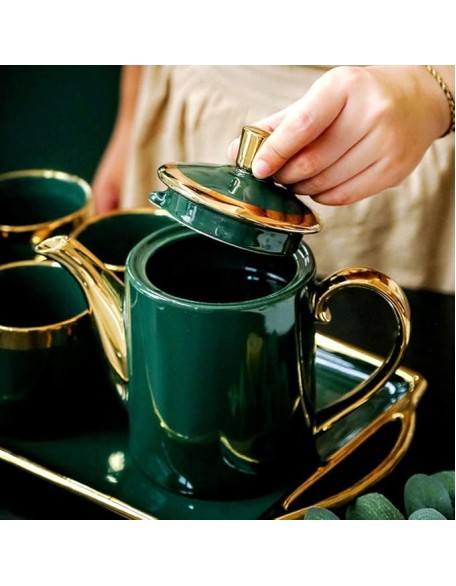 Tea Set Coffee Cup Set Tea Cup Set 6pcs Ceramic Coffee Tea Set Nordic Phnom Penh 4 Cup Water Ware Decoration Teacup Set