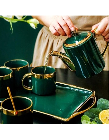 Tea Set Coffee Cup Set Tea Cup Set 6pcs Ceramic Coffee Tea Set Nordic Phnom Penh 4 Cup Water Ware Decoration Teacup Set
