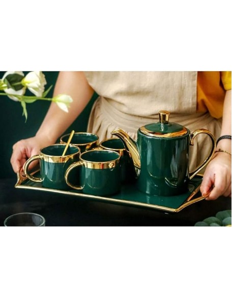 Tea Set Coffee Cup Set Tea Cup Set 6pcs Ceramic Coffee Tea Set Nordic Phnom Penh 4 Cup Water Ware Decoration Teacup Set