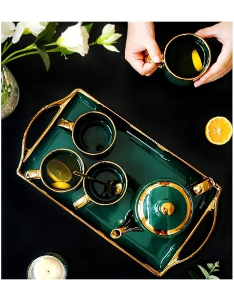 Tea Set Coffee Cup Set Tea Cup Set 6pcs Ceramic Coffee Tea Set Nordic Phnom Penh 4 Cup Water Ware Decoration Teacup Set