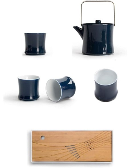 Tea Set, Tea Sets Ceramic Tea Sets Including Tea Pot Tea Cups Detachable Tea Tray Traditional Tea Kettle with Removable Stainless Steel Strainer Coffee Set