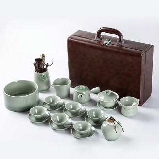 Tea Set, Tea Set for Adults Afternoon Tea Set Household Kung Fu Tea Set, Japanese Ceramic Tea Cup Set (C)